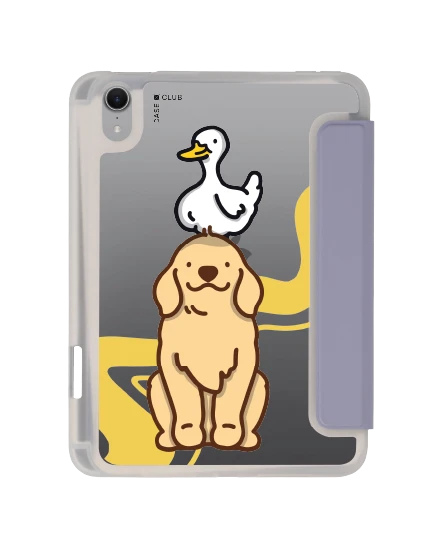 ipad mini 7 clear purple huto the duck