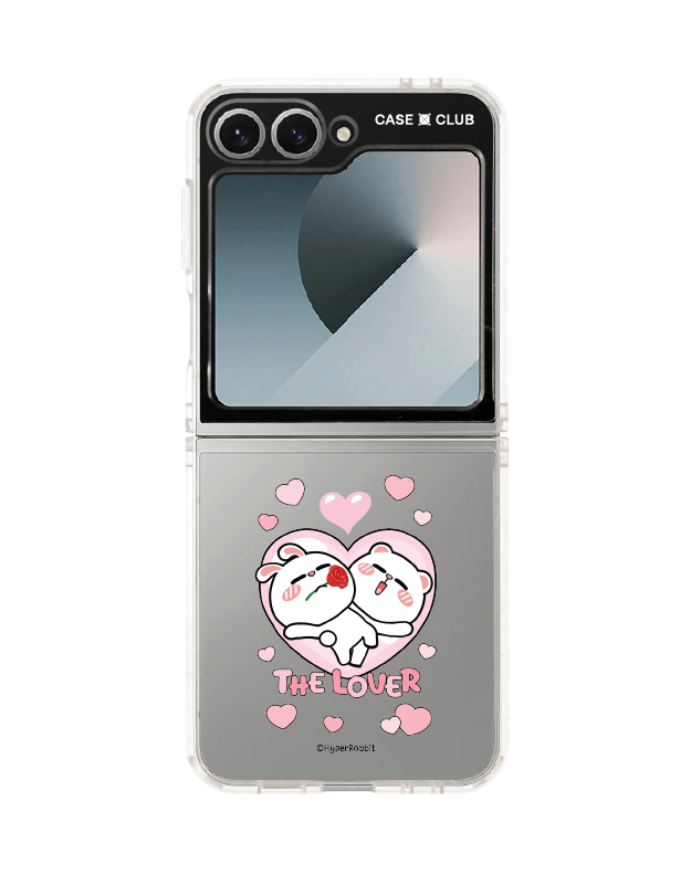 samsung galaxy z flip 6 clear case hyper rabbit the lover