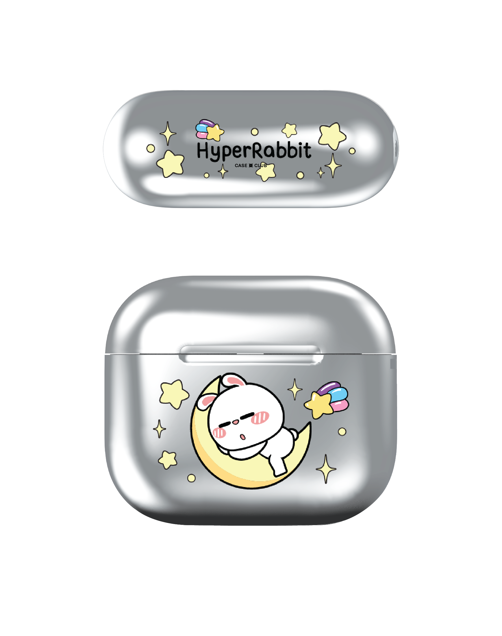 เคสกระจก AirPods รุ่น 3 Hyper Rabbit ดวงจันทร์