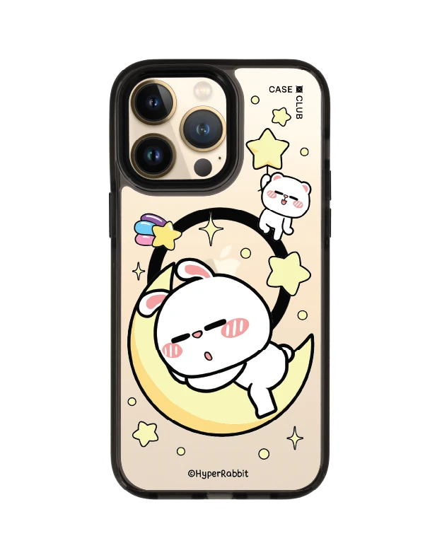 iphone 14 pro max clear black magsafe hyper rabbit the moon