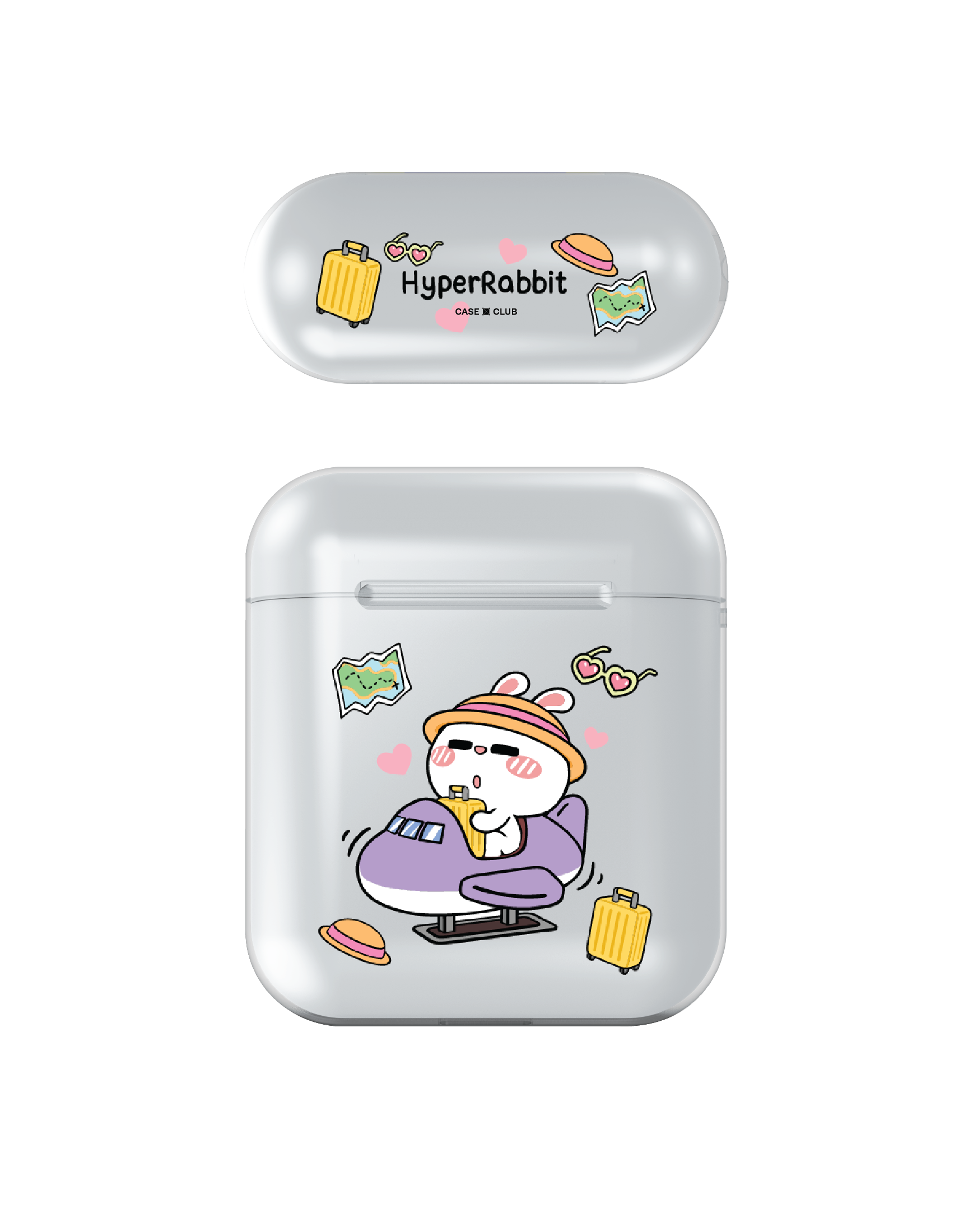 เคสใส AirPods รุ่น 1/2 Hyper Rabbit ท่องเที่ยว