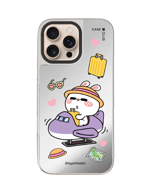 เคสกระจก iphone 16 pro max magsafe ไฮเปอร์แรบบิท กระต่ายนักเที่ยว