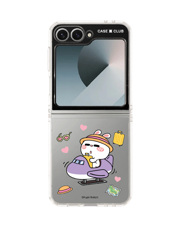samsung galaxy z flip 6 clear case hyper rabbit travel