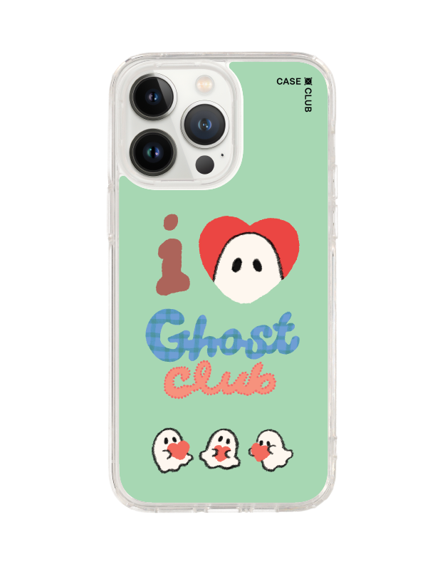 เคสใส iPhone 14 Pro Max MagSafe Ghost Club ฉันรักสีเขียว