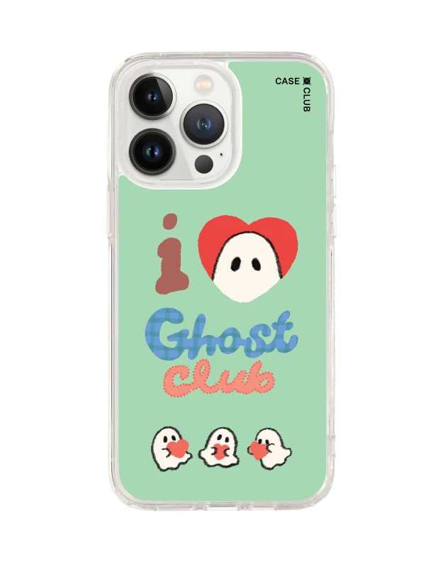 เคสใส iphone 14 pro max magsafe ghost club ชมรมคนรักผีน้อยสีเขียว
