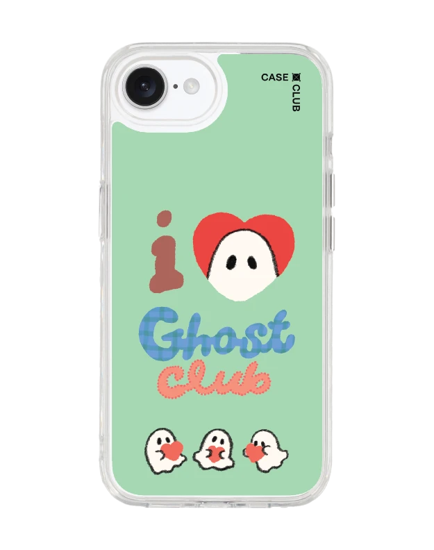 เคสใส iphone 16e ghost club ชมรมคนรักผีน้อยสีเขียว