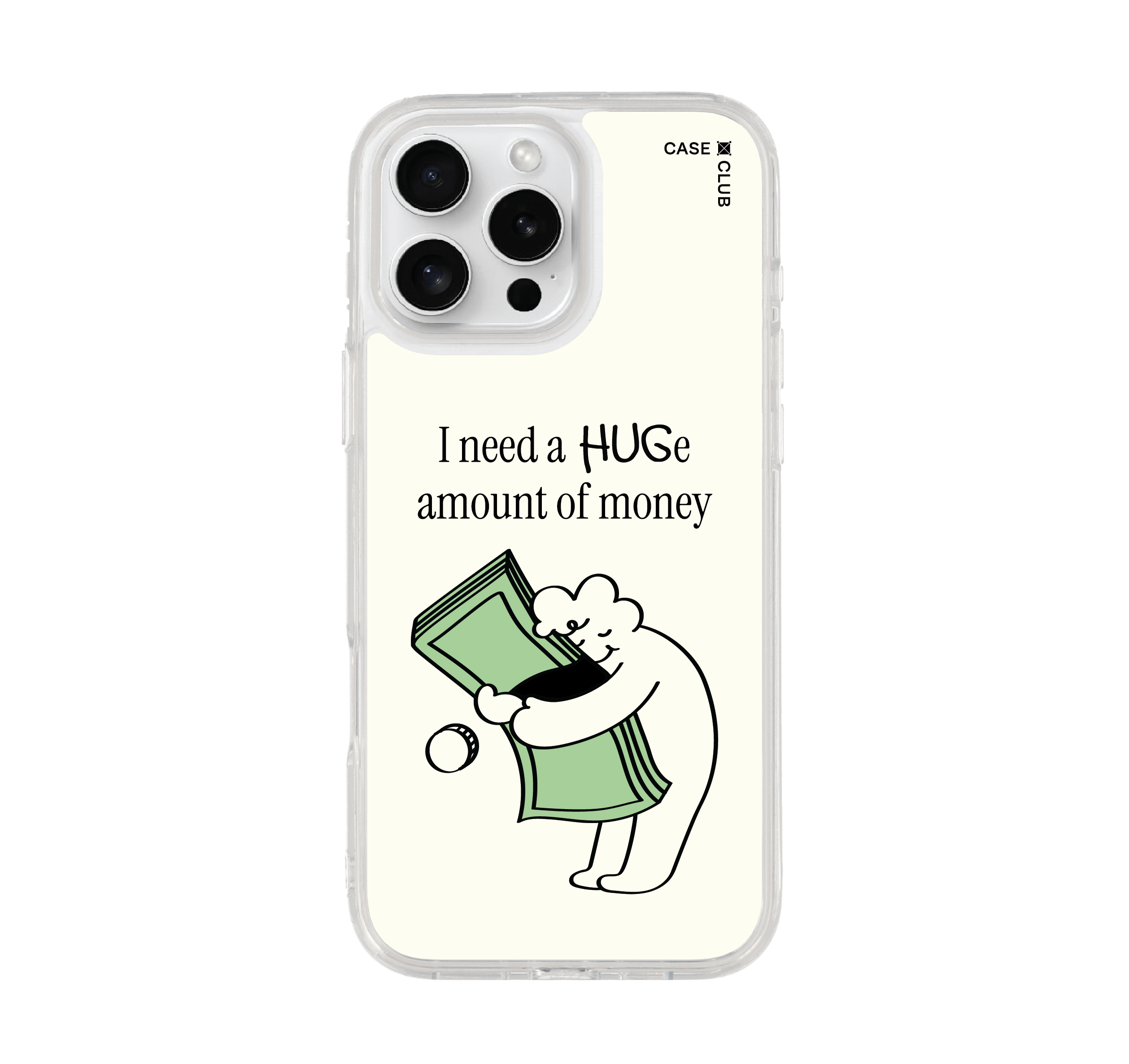 เคสใส iPhone 16 Pro Max คำคมอยากรวย