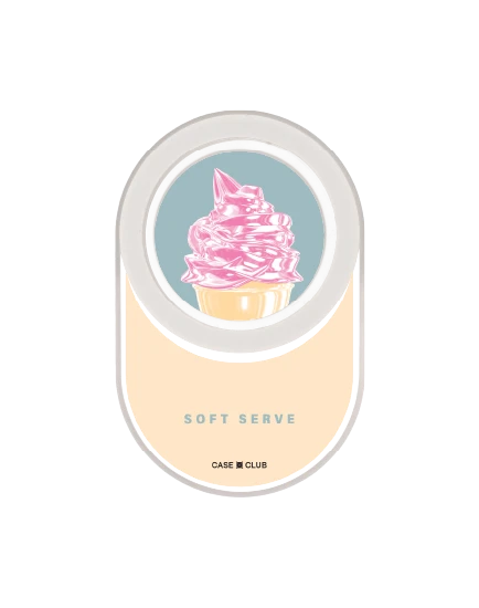 ไอศกรีมซอฟต์เสิร์ฟชมพู