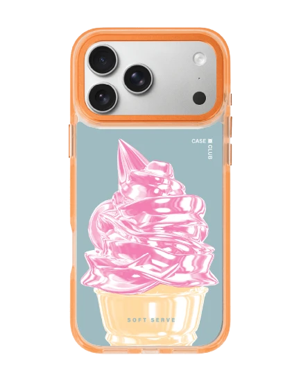 iphone 17 pro max clear orange magsafe ice cream cone