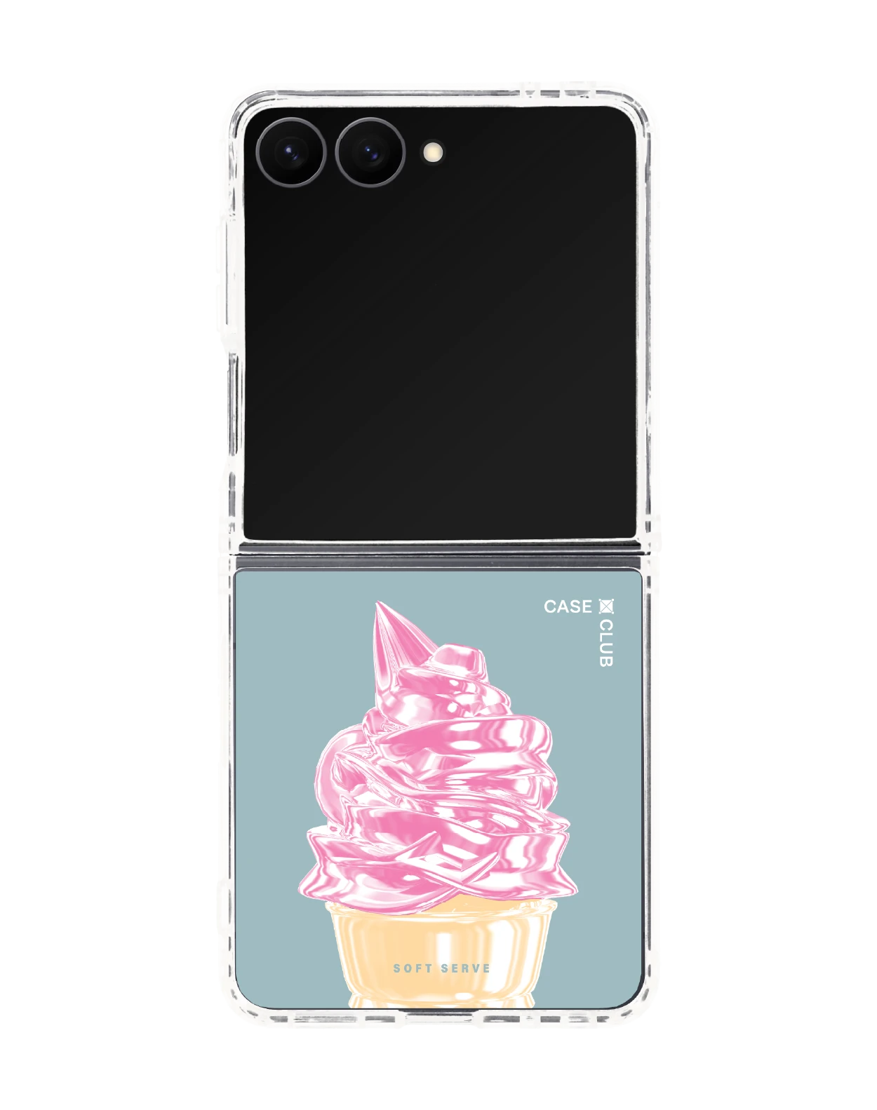เคสใส samsung galaxy z flip 8 magsafe ไอศกรีมซอฟต์เสิร์ฟชมพู