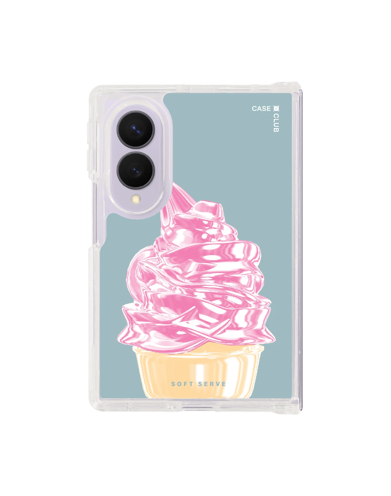 เคสใส samsung galaxy z fold 8 magsafe ไอศกรีมซอฟต์เสิร์ฟชมพู