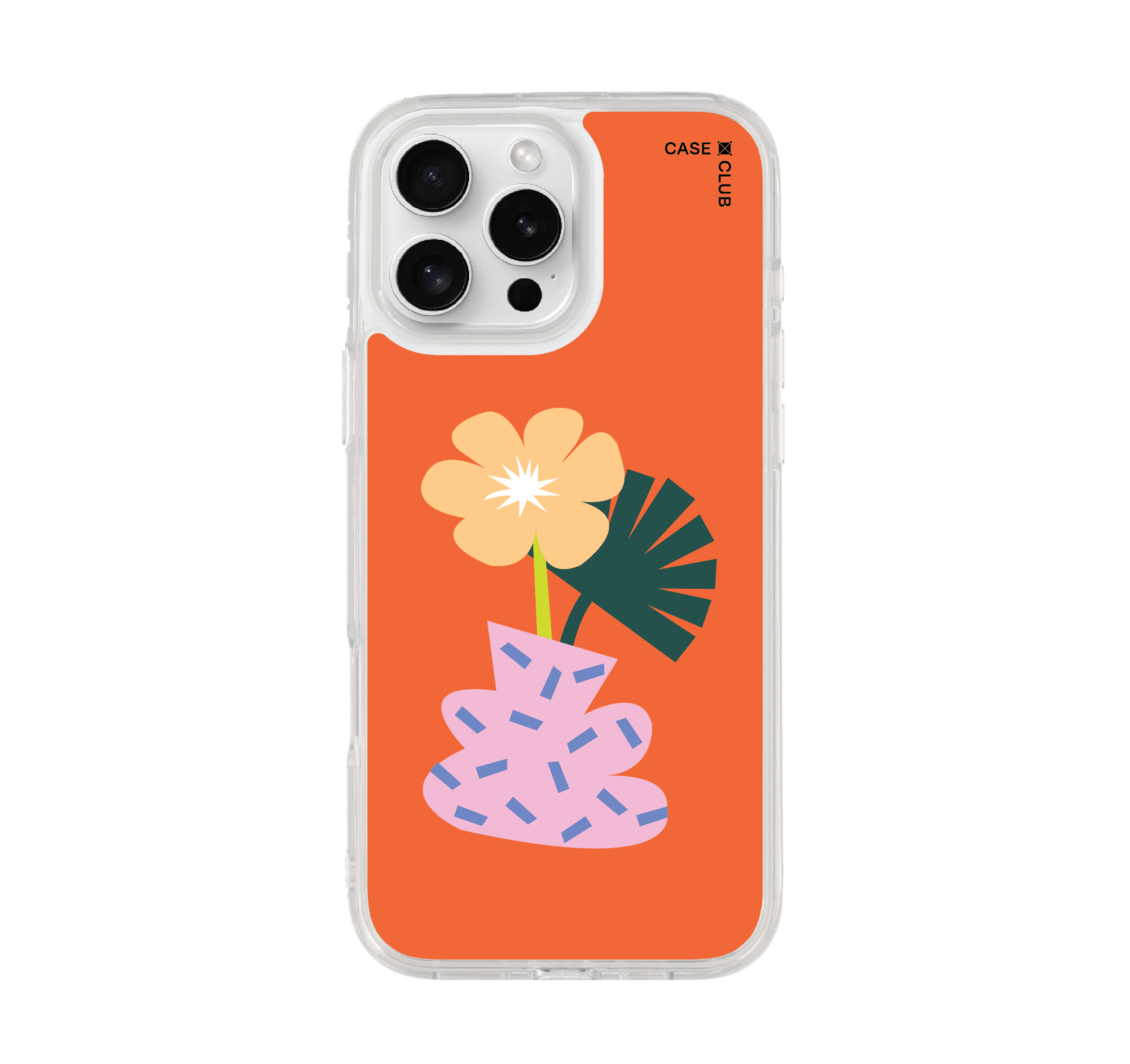 เคสใส iphone 16 pro max magsafe แจกันดอกไม้วาด