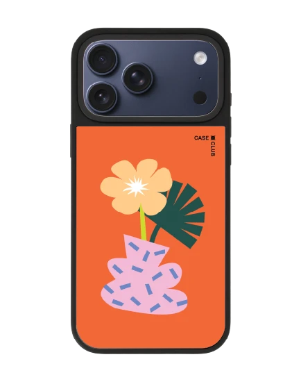 เคสกระจก iphone 17 pro max matte magsafe ภาพวาด แจกันดอกไม้