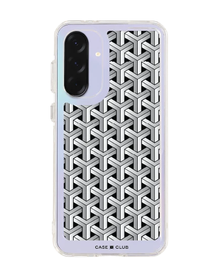 เคสใส samsung galaxy a36 แพทเทิร์นสอดประสานขาวดำ