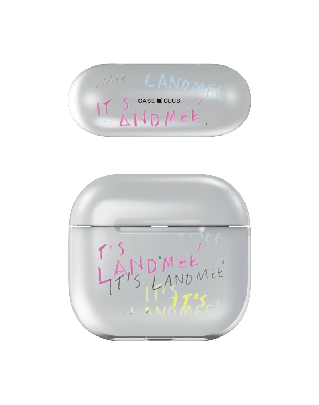 เคสสีเงิน airpods 4 it’s landmeé