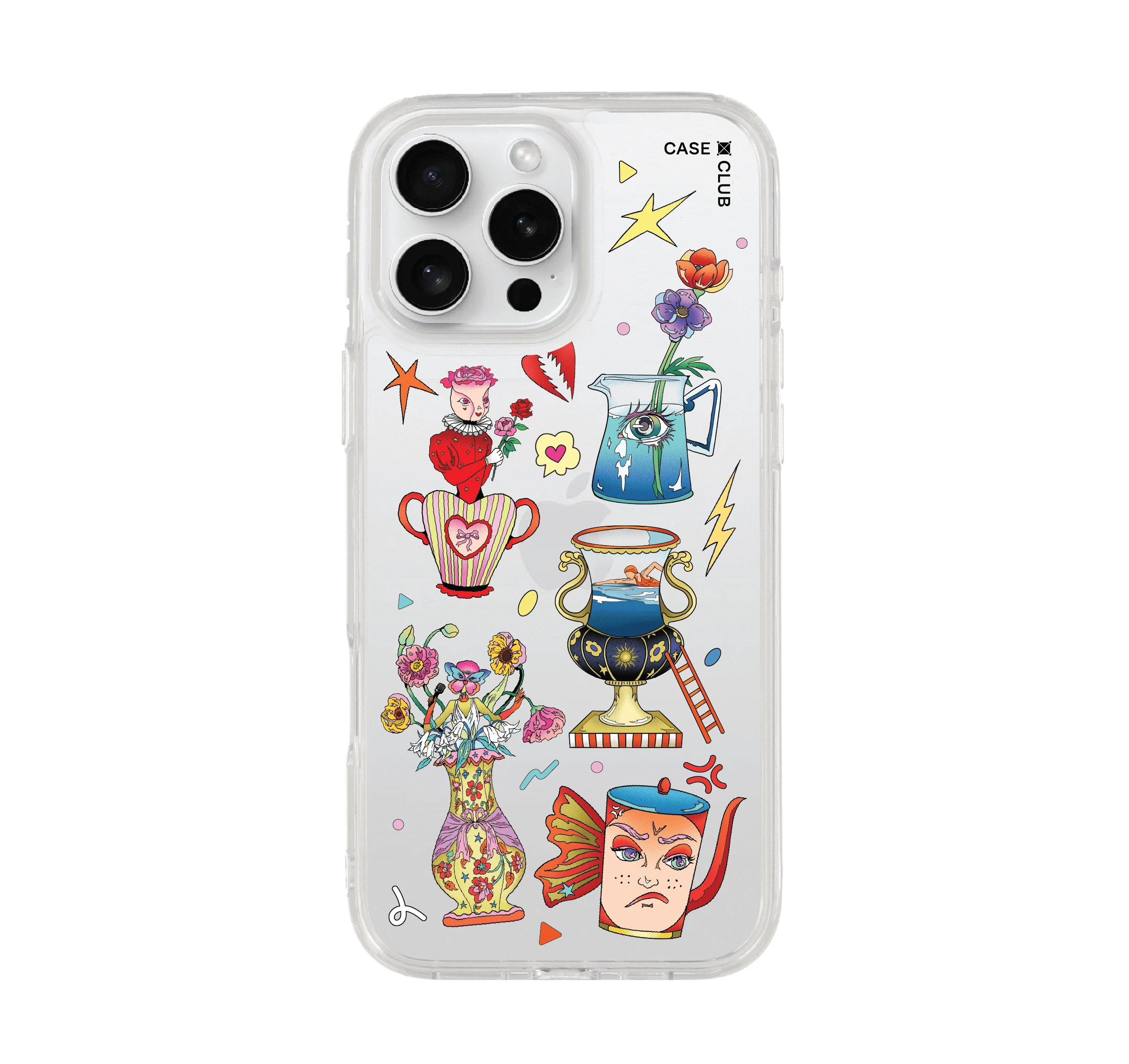 iphone 16 pro max clear case jar of feeling by bomfha