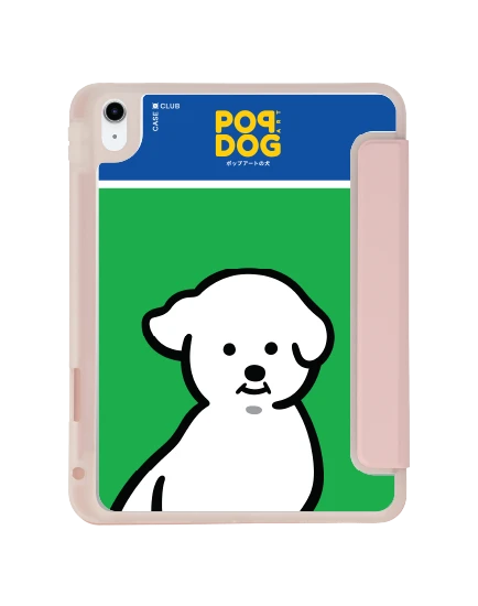 ipad gen 10th/11th 2025 clear pink join the club bichon frise