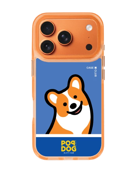 เคสใสสีส้ม iphone 17 pro magsafe jtc คอร์กี้