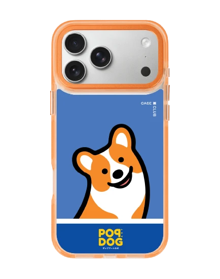 เคสใสสีส้ม iphone 17 pro max magsafe jtc คอร์กี้