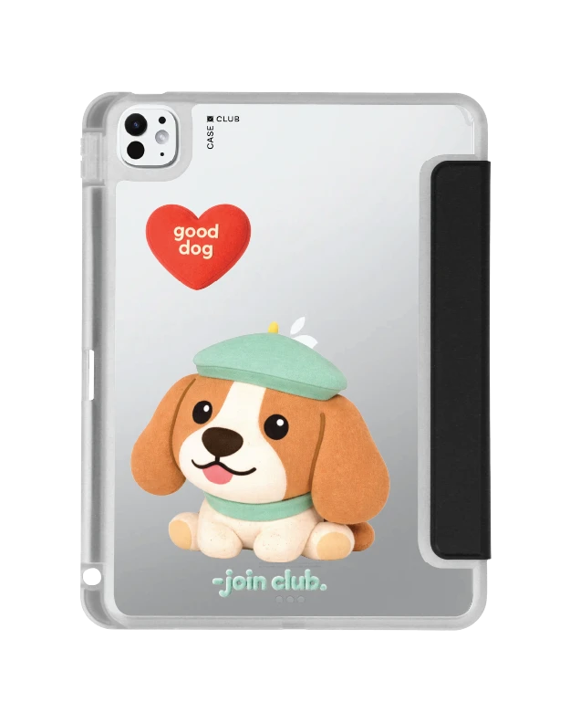 ipad pro 11" (2024) clear black join the club heartful beagle