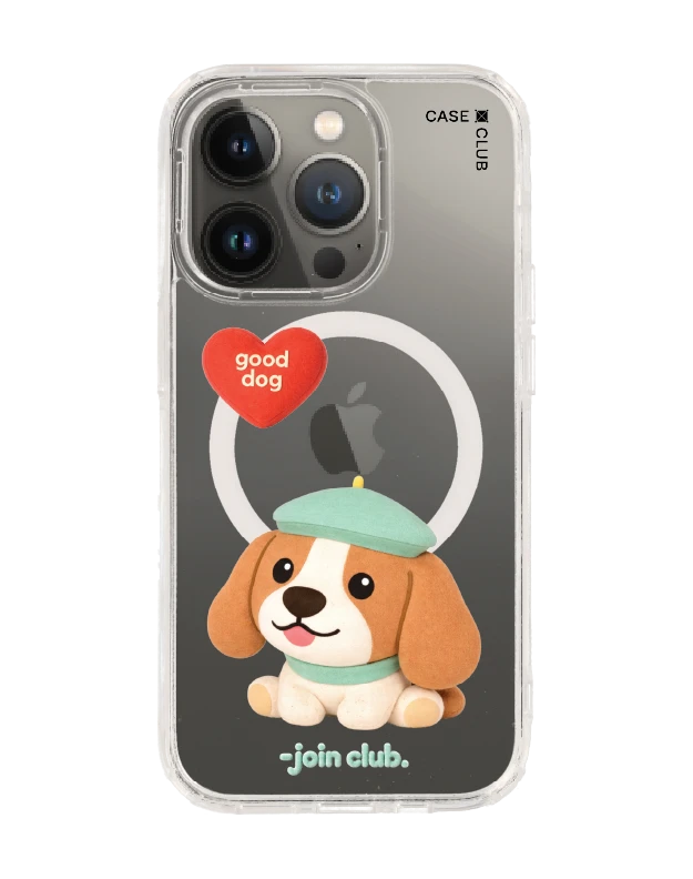iphone 14 pro clear magsafe join the club heartful beagle