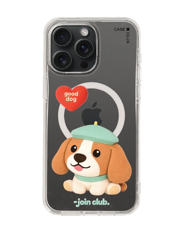 iphone 15 pro max clear magsafe join the club heartful beagle