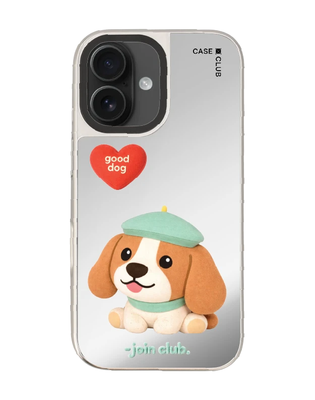 iphone 16 mirror case magsafe join the club heartful beagle
