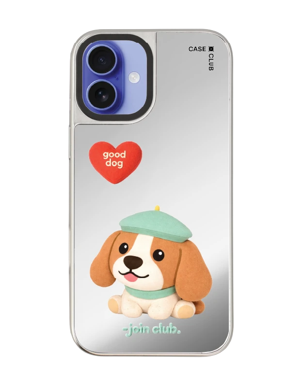 iphone 16 plus mirror case magsafe join the club heartful beagle