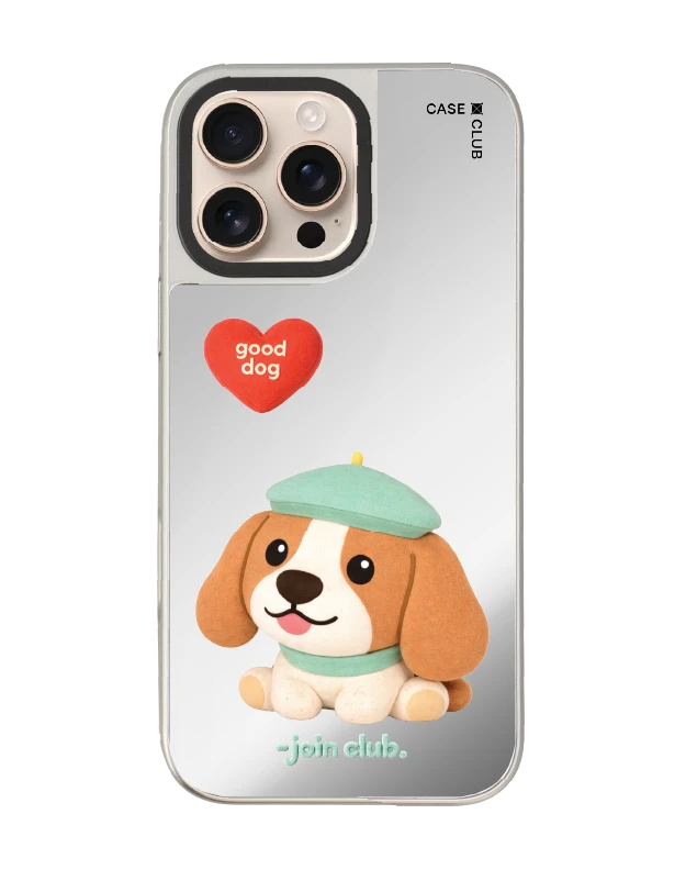 iphone 16 pro max mirror case magsafe join the club heartful beagle