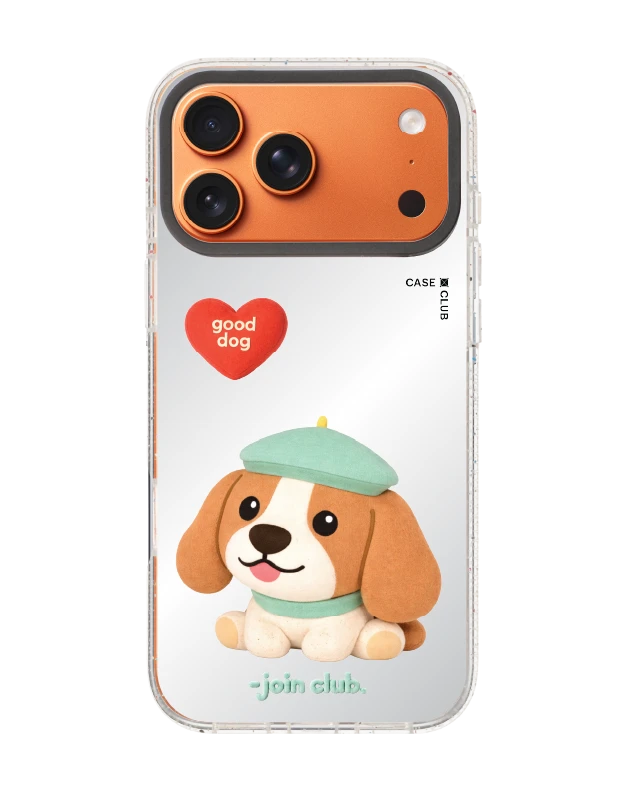 iphone 17 pro max clear mirror magsafe join the club heartful beagle