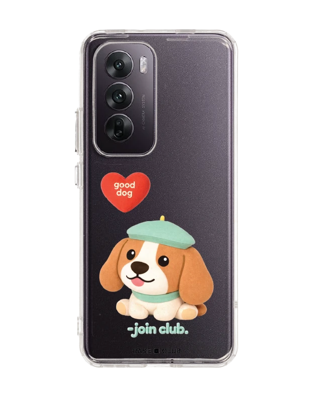 oppo reno 12 clear case join the club heartful beagle