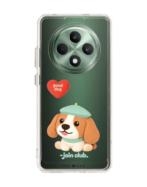 oppo reno 12f clear case join the club heartful beagle