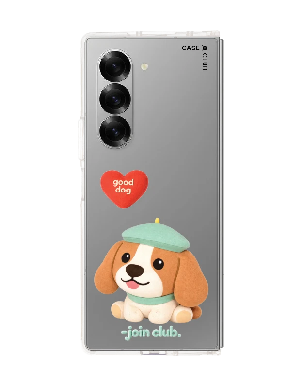 samsung galaxy z fold 6 clear case join the club heartful beagle