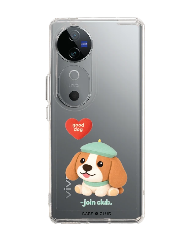 vivo v40 5g clear case join the club heartful beagle