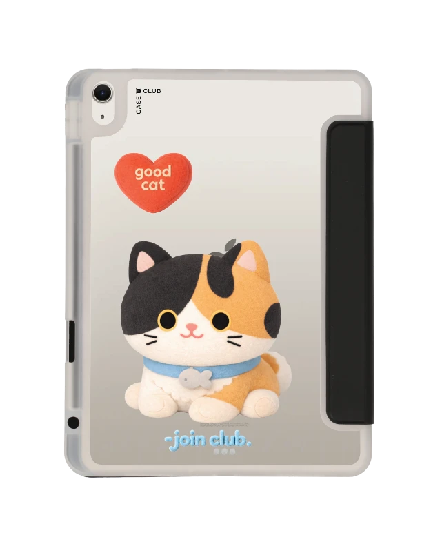 เคสใส ipad air 11" (m2/m3) สีดำ jtc heartful แมวสามสี