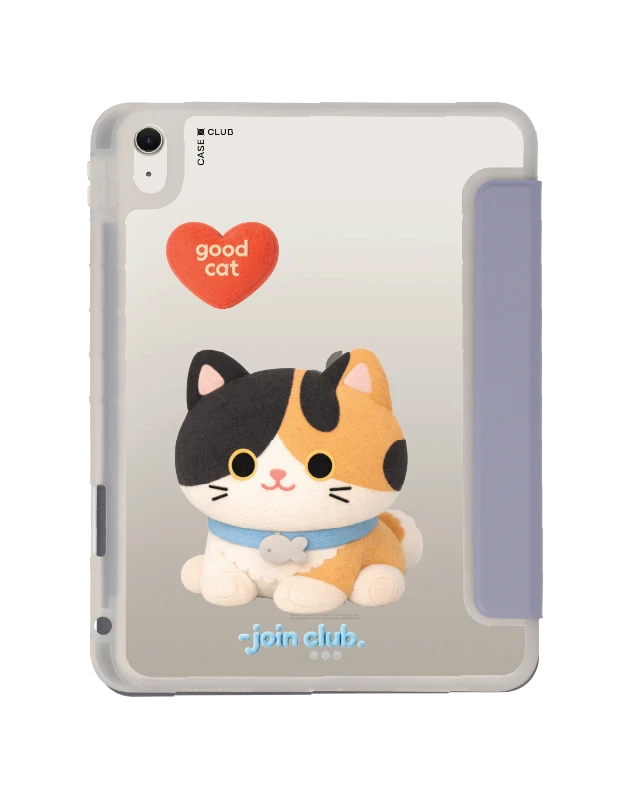 เคสใส ipad air4/5/6/7 11" 2025 (m2/m3) สีม่วง join the club heartful แมวสามสี