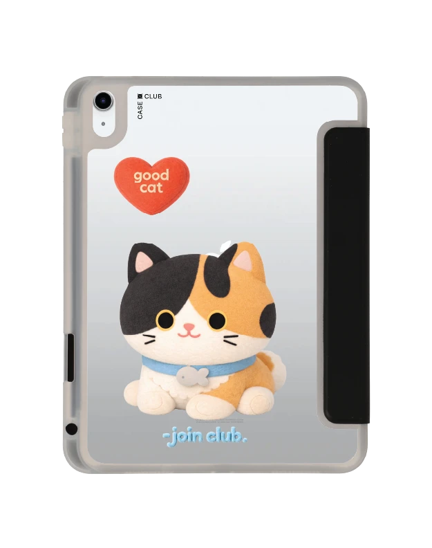 เคสใส ipad gen 10/11 สีดำ jtc heartful แมวสามสี