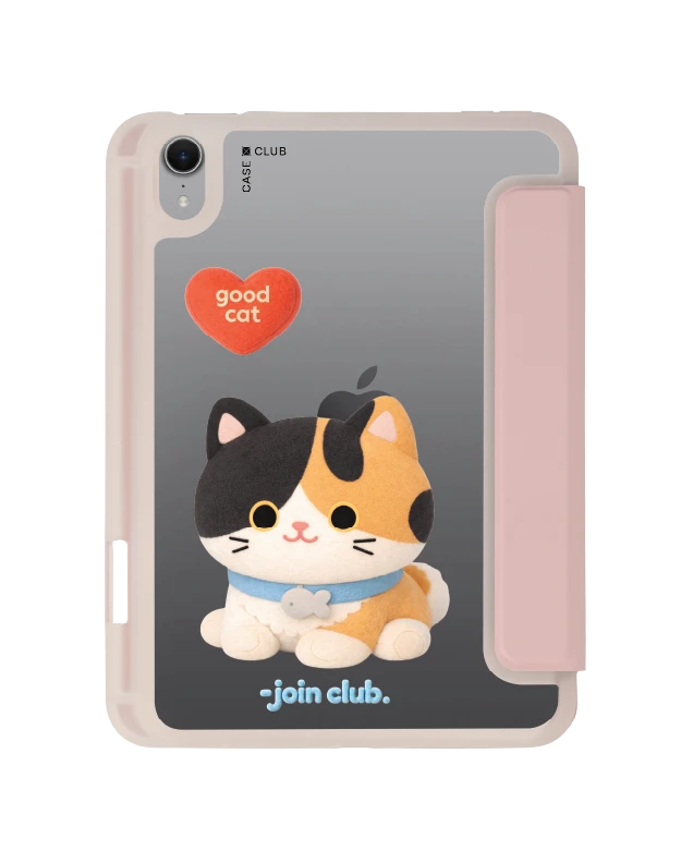 เคสใส ipad mini 7 สีชมพู join the club heartful แมวสามสี