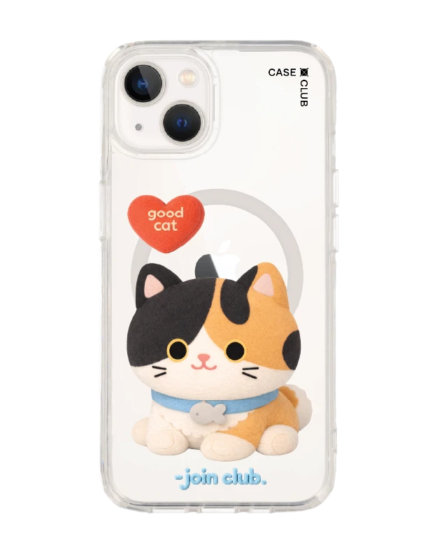 เคสใส iphone 13 magsafe join the club heartful แมวสามสี