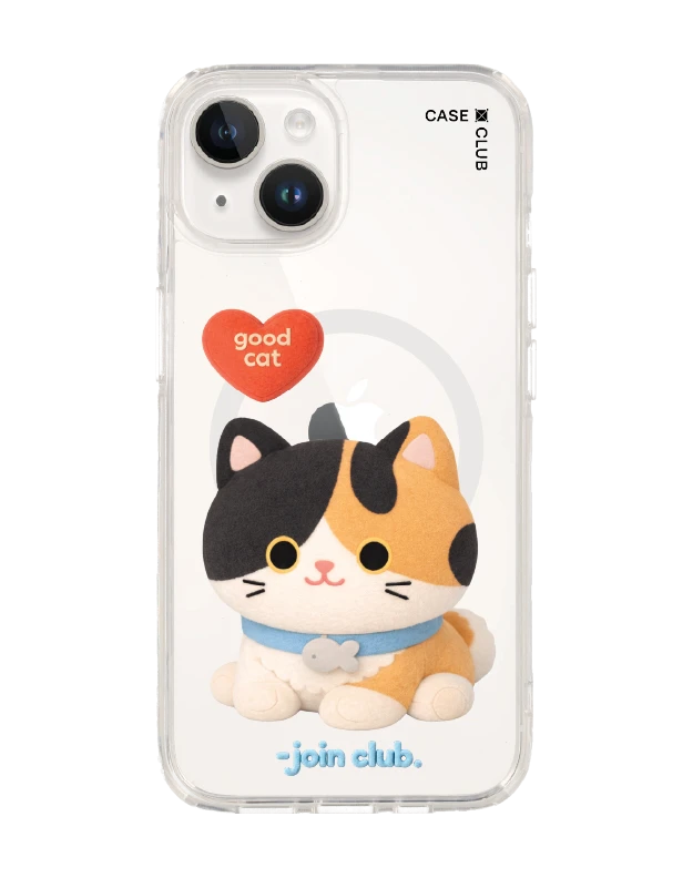 เคสใส iphone 14 magsafe join the club heartful แมวสามสี