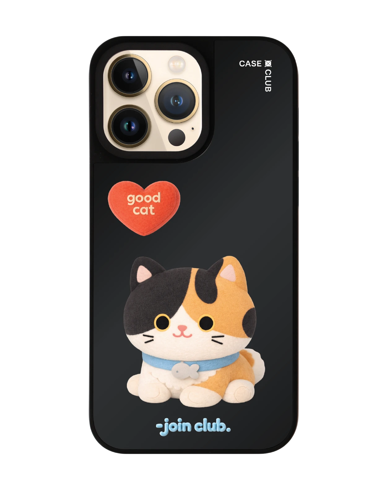 เคสกระจก iphone 14 pro max matte magsafe join the club heartful แมวสามสี