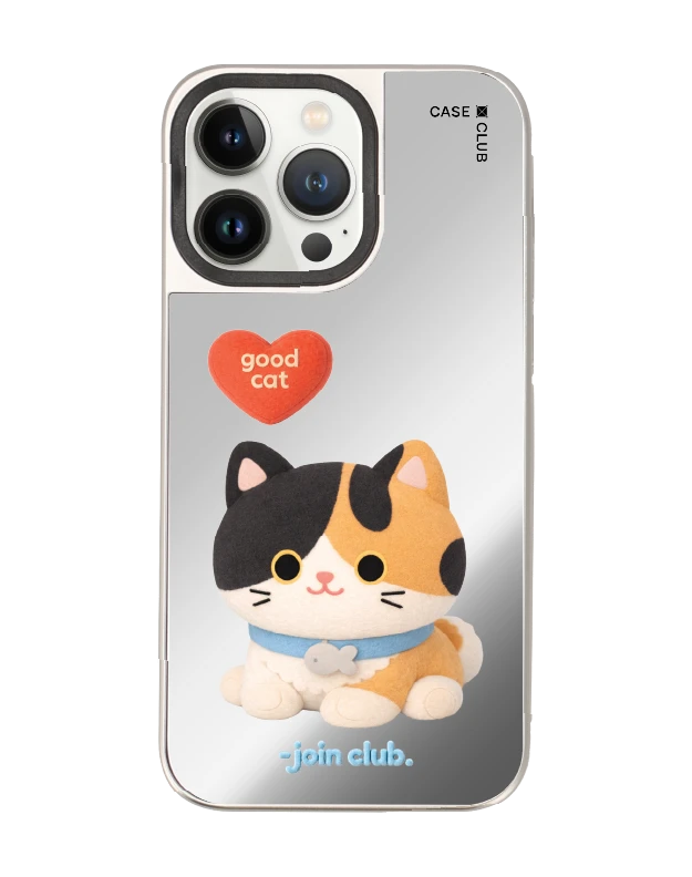 iphone 14 pro max mirror magsafe join the club heartful calico cat