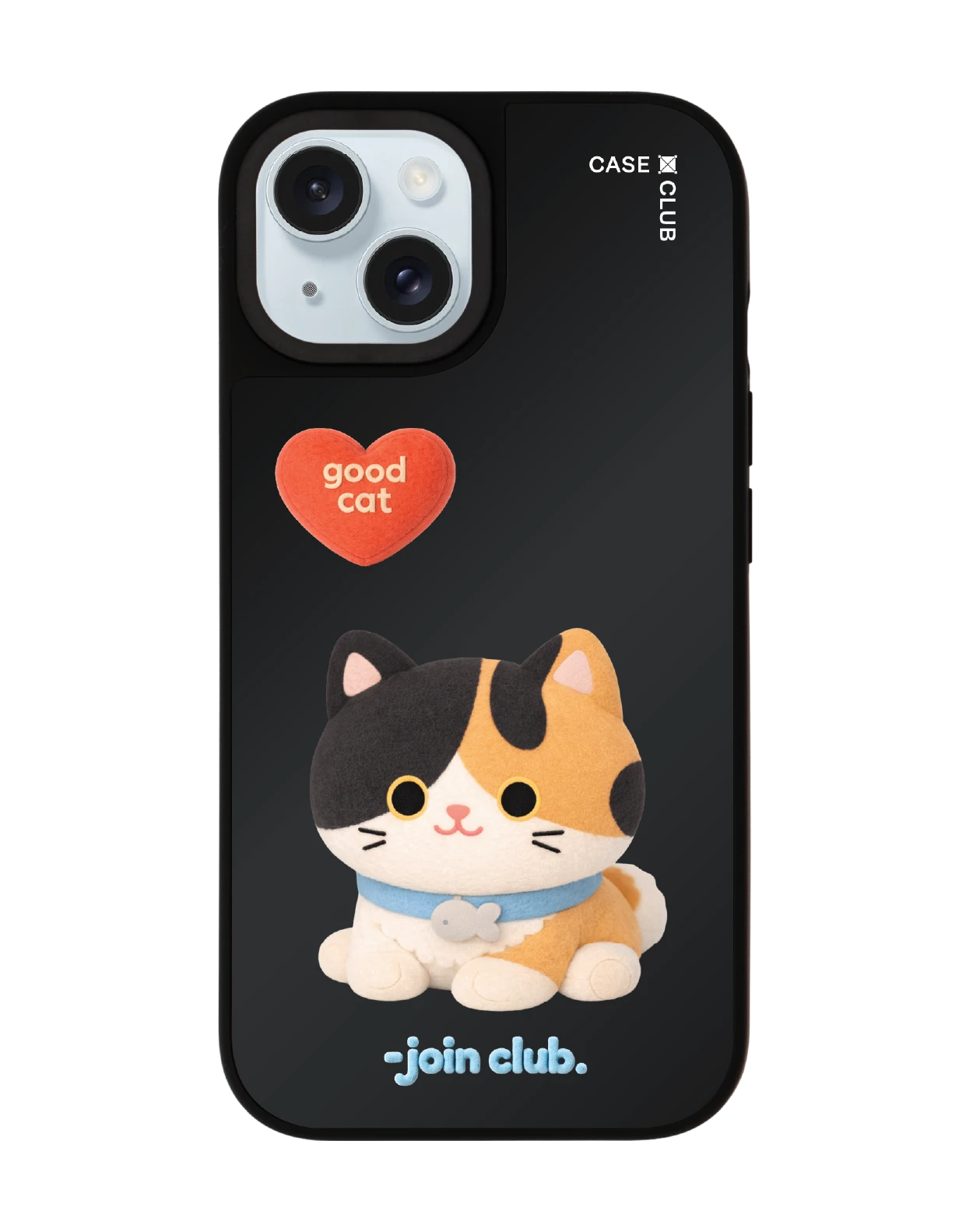 เคสกระจก iphone 15 matte magsafe join the club heartful แมวสามสี