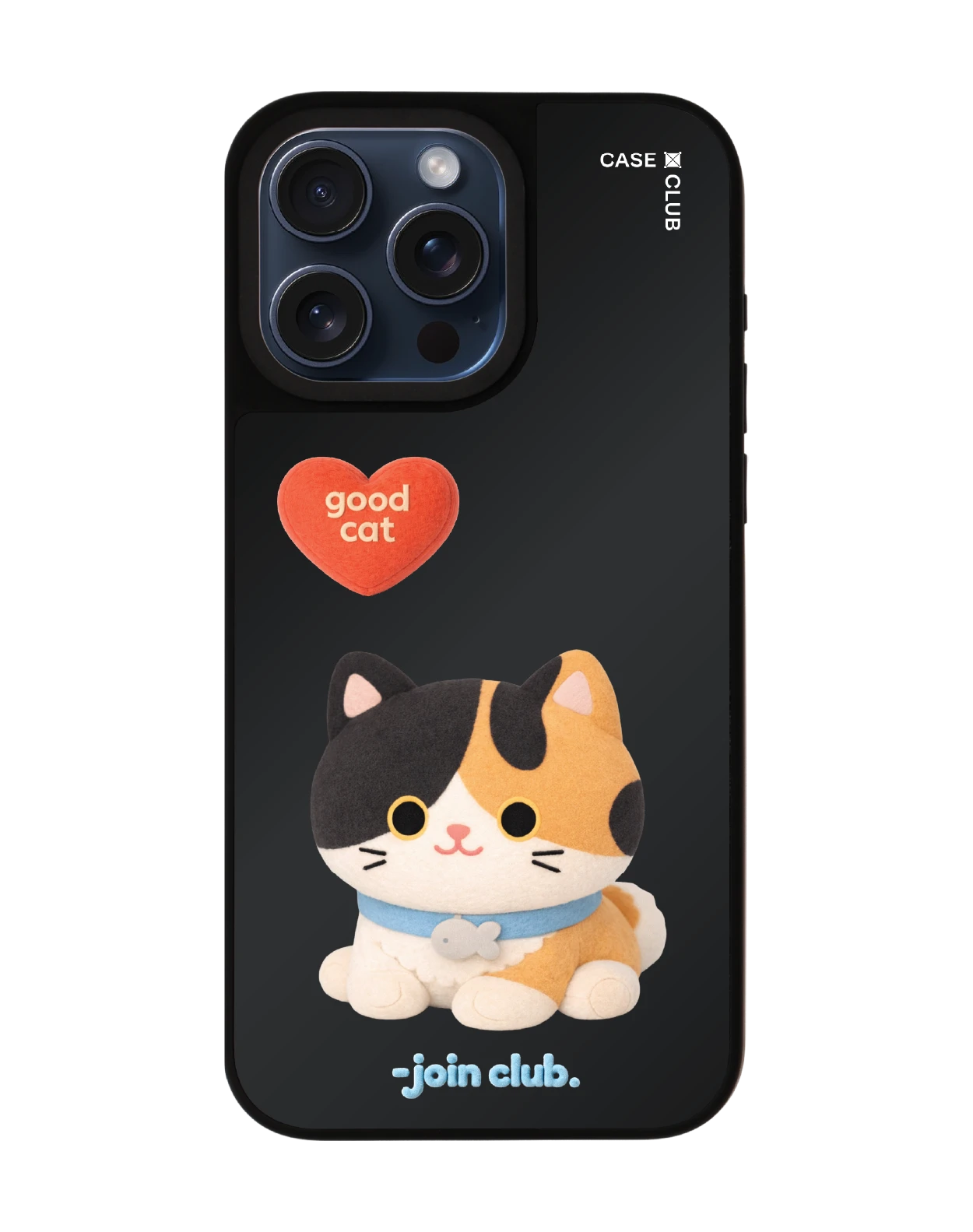 iphone 15 pro max matte mirror magsafe join the club heartful calico cat