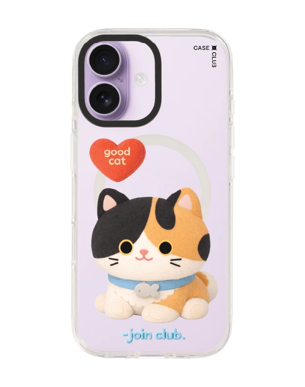 เคสใส iphone 17 clear case magsafe shield join the club heartful แมวสามสี