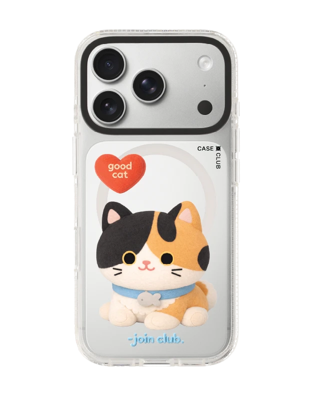 iphone 17 pro clear case magsafe shield join the club heartful calico cat