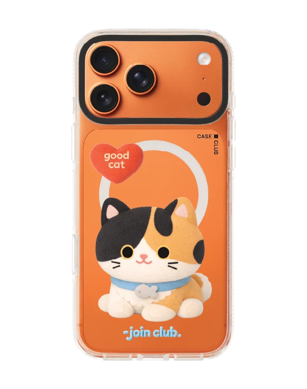 เคสใส iphone 17 pro max clear case magsafe shield join the club heartful แมวสามสี