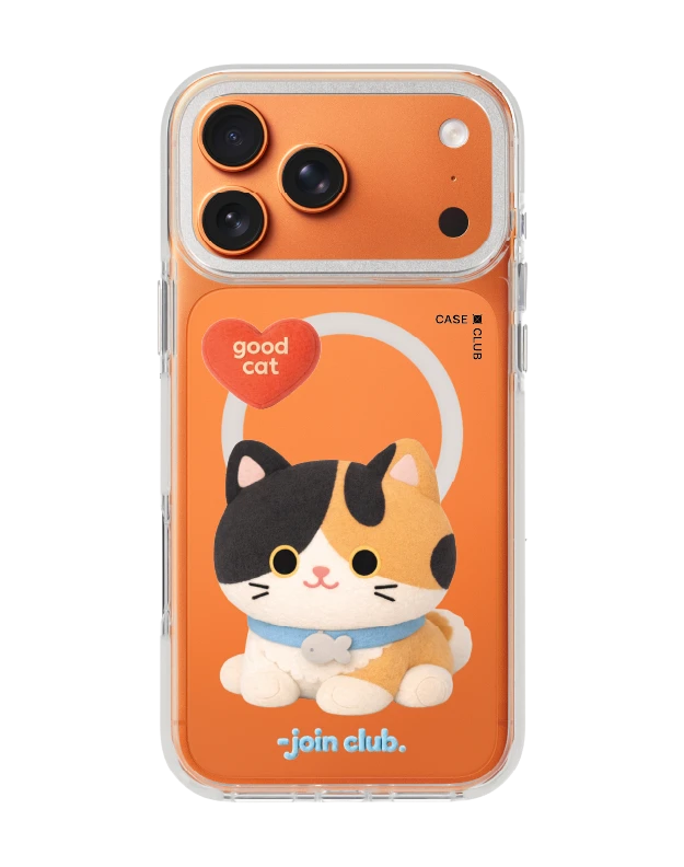 เคสใส iphone 17 pro max magsafe สีขาว join the club heartful แมวสามสี