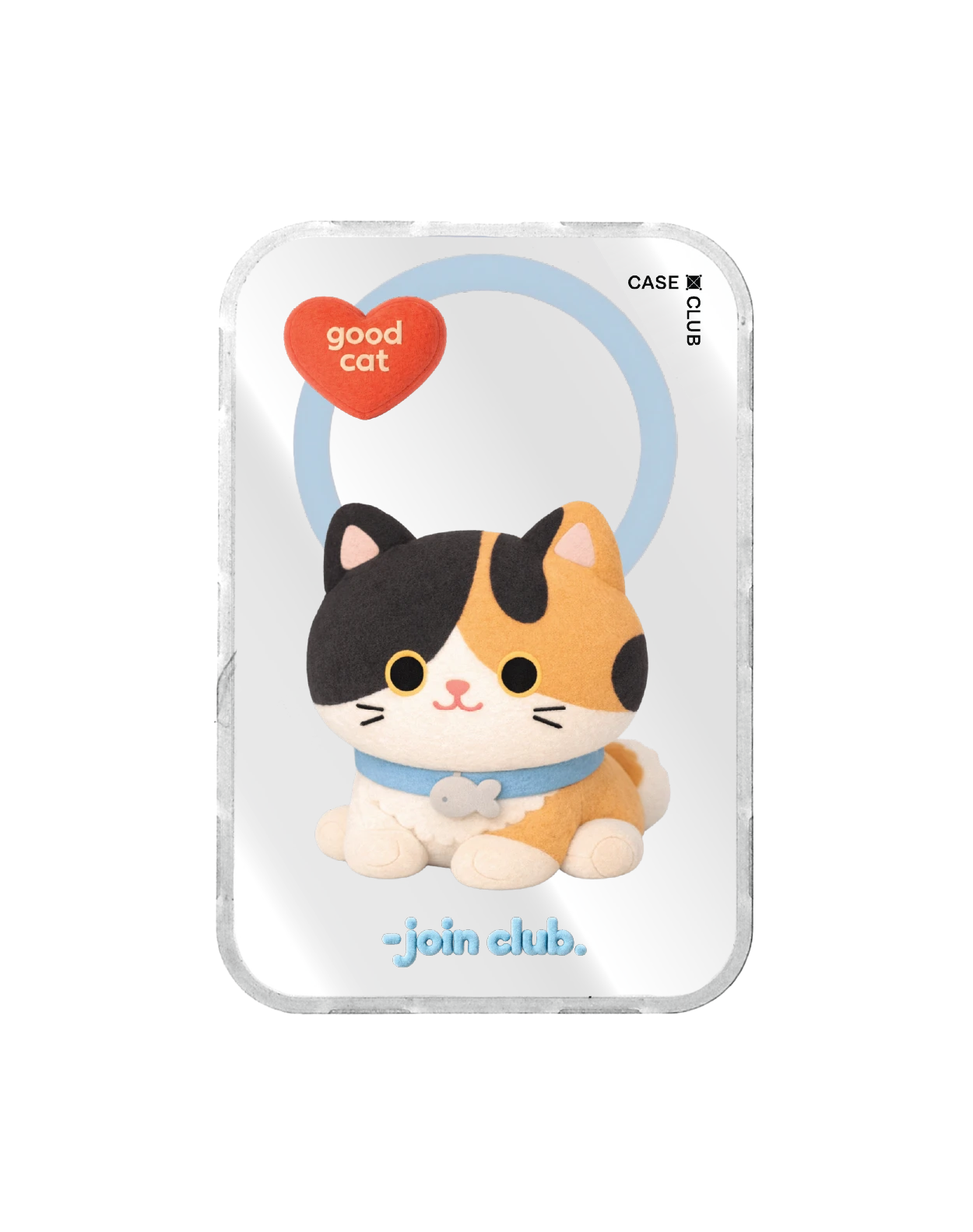 ฝาหลังเปลี่ยนลาย iphone 18 pro max สีฟ้า jtc heartful แมวสามสี