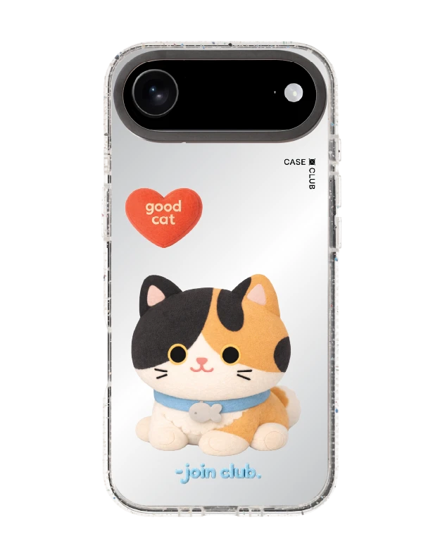 iphone air clear mirror magsafe join the club heartful calico cat